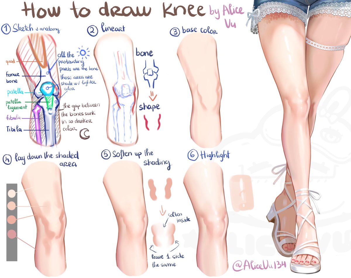 AliceVu134's tweet image. How to ✍️ knee