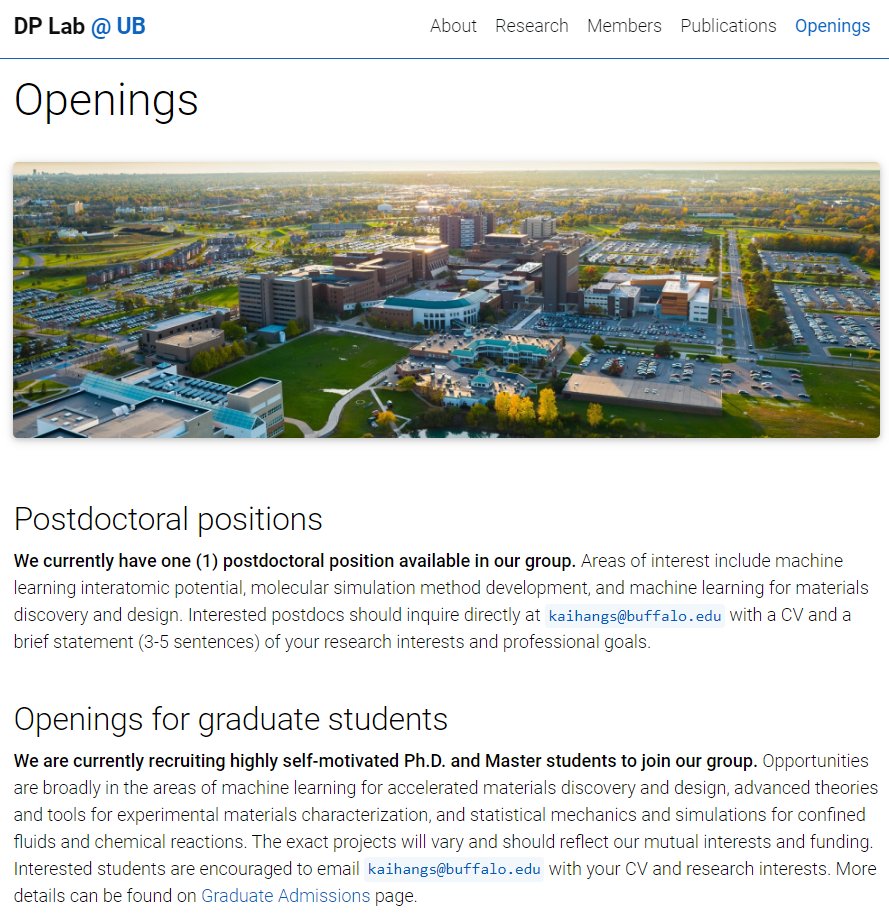 🚀Explore exciting opportunities in my lab!! We are looking for highly self-motivated postdocs and graduate students (Spring/Fall 2024) with a passion for expediting materials discovery through AI, simulation & theory. Join us on this fantastic journey: shiresearchgroup.github.io/openings/