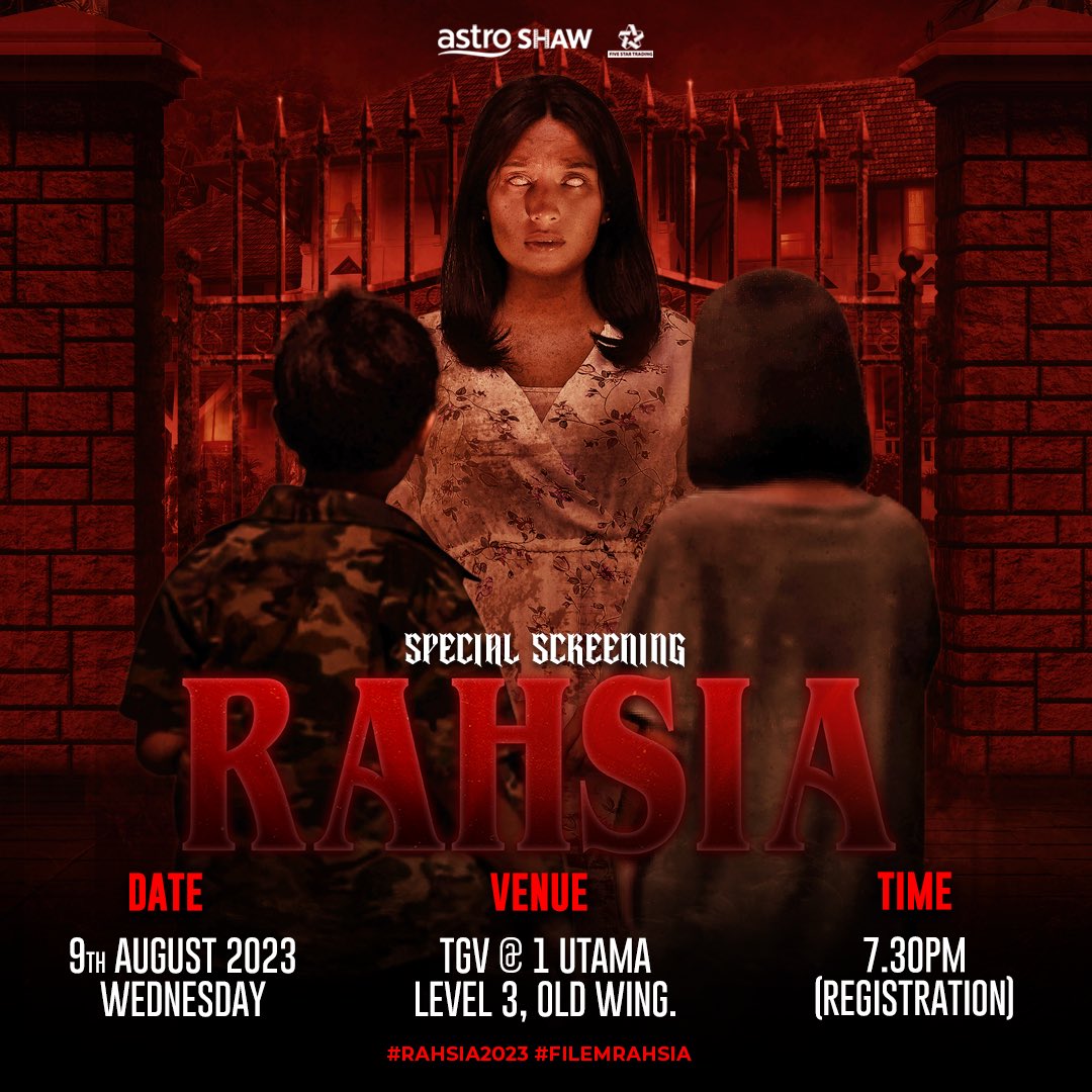 purestpixels's tweet photo. RAHSIA (2023) - Special Screening Tickets Giveaway!
https://t.co/Qk197ZZgzX
#Rahsia2023 #FilemRahsia #MulutPuakaPremiere #ZHAFVLOG https://t.co/vuRfSu1p5l