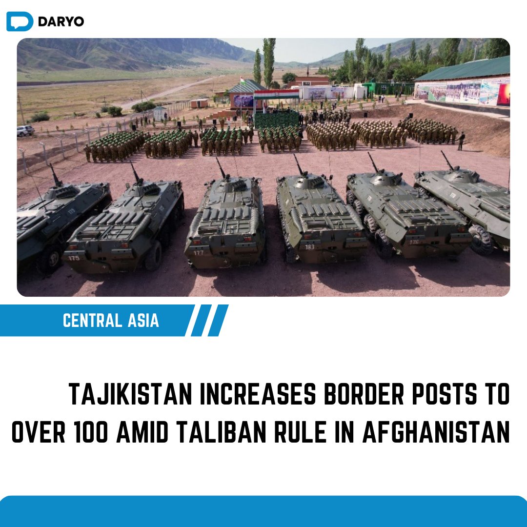 DaryoEng's tweet photo. #Tajikistan increases number of #borderposts to over 100 amid #Taliban rule in #Afghanistan
🇹🇯🔐🪖🛂🚧🇦🇫
Afghanistan is located to the south of Tajikistan and the #borderline between the countries reaches 1,357km (843 miles), which makes it the #longest border the country has with its neighbors.
👉Details — https://t.co/U8zmmrC30x
#security #geopolitics #ESG #BorderControl