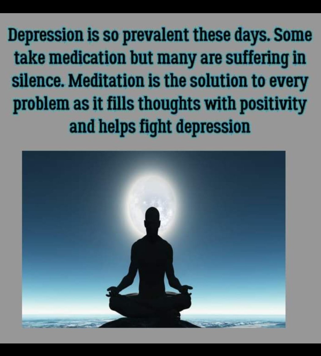 Don't let stress and anger overpower you.beat them with meditation.stress, anger and anxiety weaken our thinking capacity.Regular meditation and prayer with devotion boost willpower enhance brainfunction and giving solution to problem inspiring by saint dr msg 
#BeatDepression