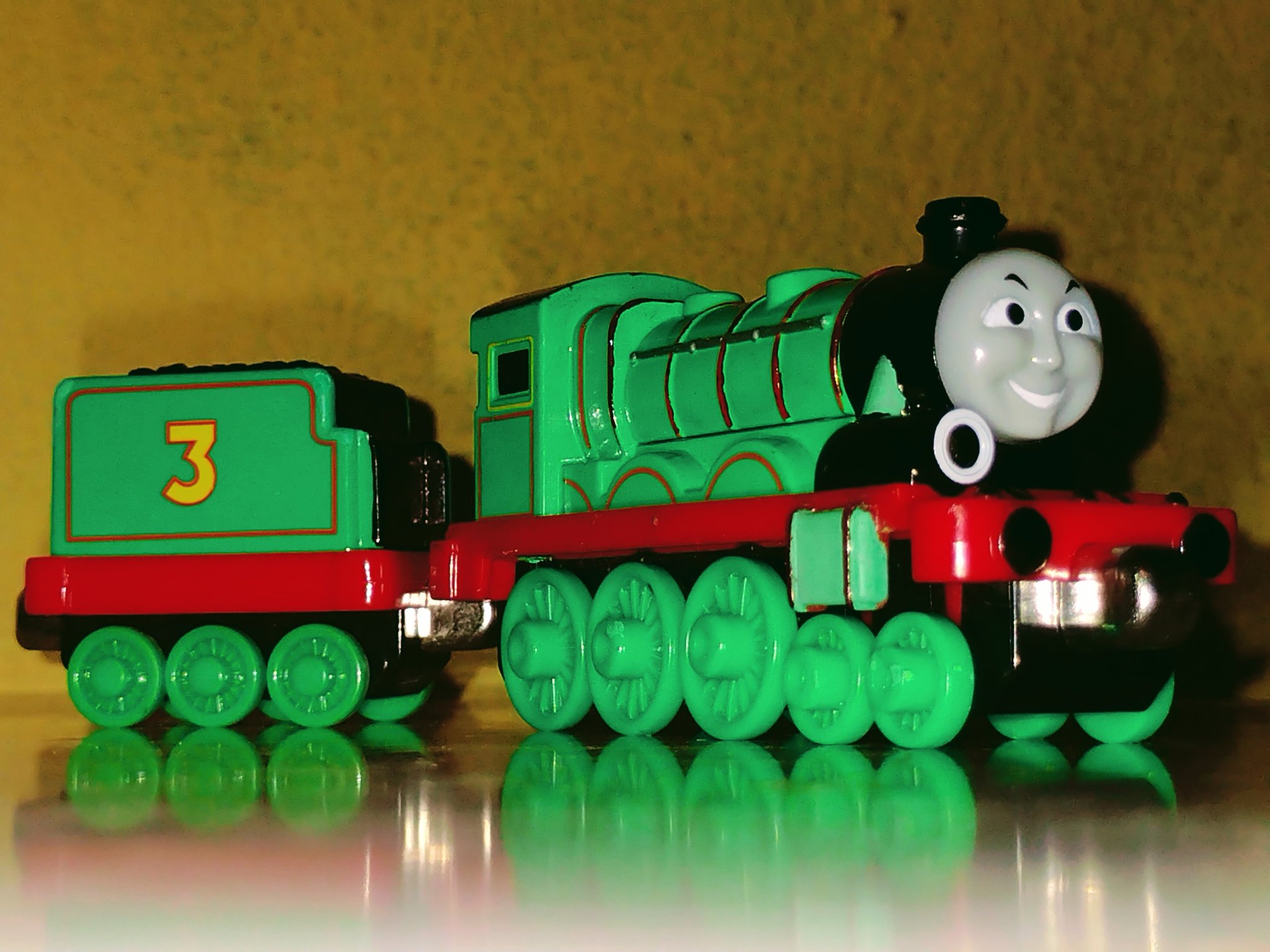Grumpy Truck on X W.I.P Take N Play Updated 2014 Talking Herry Now with painted supports and Cylinders The smiling face is just a place holder until the 2010 herry