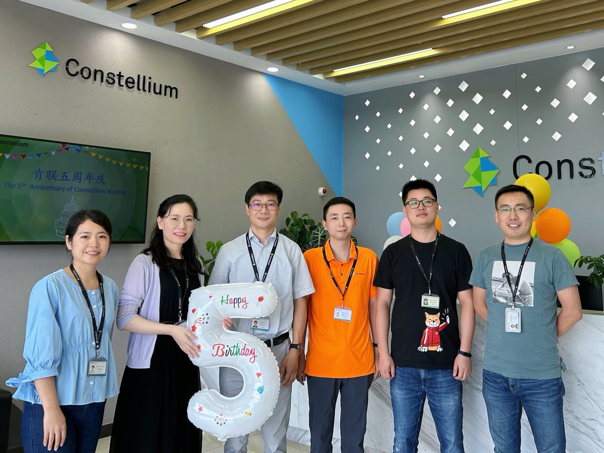 Constellium's tweet photo. Today marks the 5th anniversary of our #aluminium Automotive Structures plant in Nanjing, China! The team celebrated with a round of games, a special lunch, and a custom  pin for all employees. Congratulations and best wishes for continued success! 

#IdeasMaterialized https://t.co/WrcizpYMop