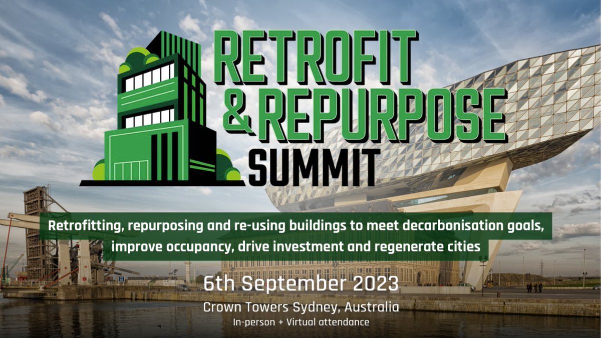 The Retrofit & Repurpose Summit is offering discounted tickets to the EEC community. Happening 6 September online & in Sydney, it's your 🇦🇺 home for discussion on investment and decarbonisation initiatives. Find out more at bit.ly/retrofitsummit… and use promo code RETRO15ECC.