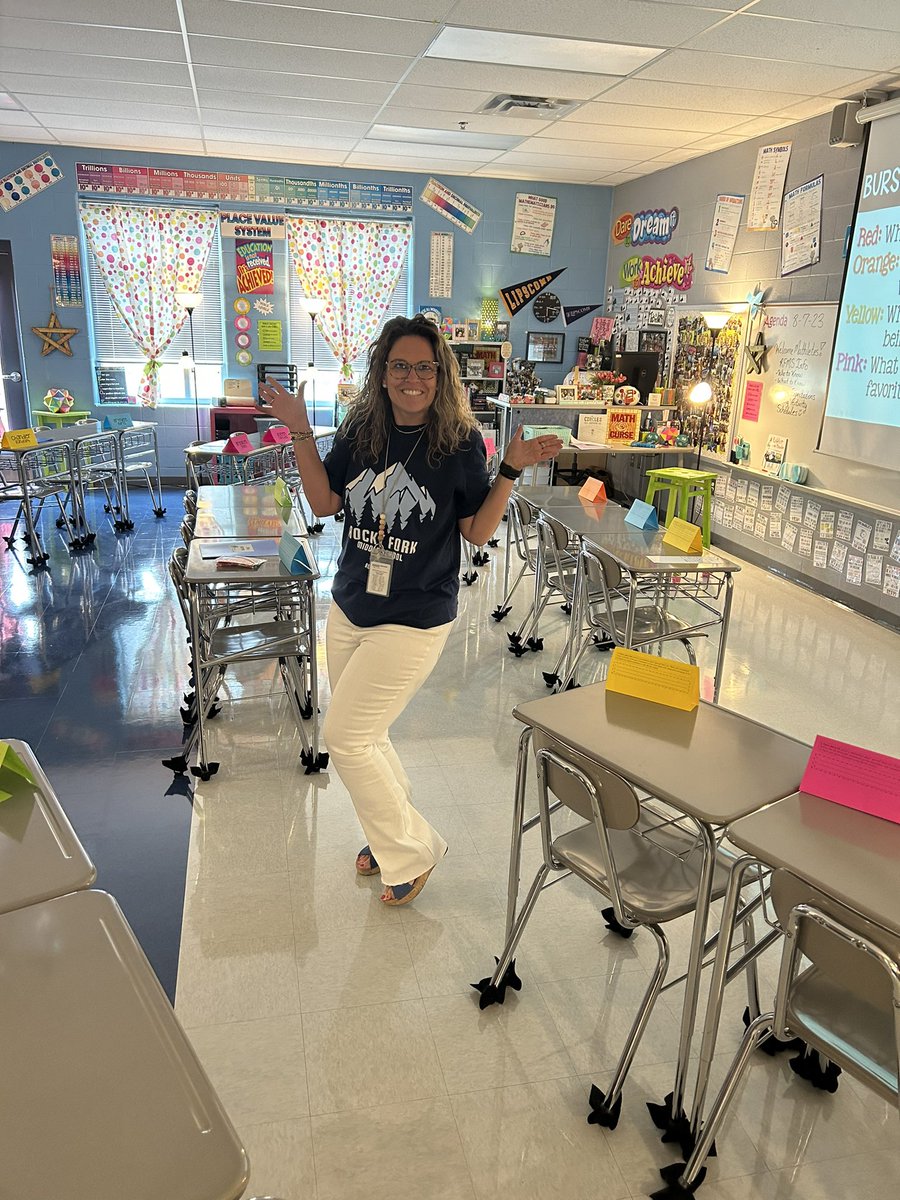 norwoodmath's tweet photo. Welcome to Dr. Norwood’s class, I’m so glad that you are here; Math adventures are awaiting, as I embark my 16th year!  
Here’s to 2023-2024… to be all we are created to be @RockyForkMS !
Whatever I walk through,
Wherever I am,
Your Name can move mountains,
Wherever I stand! https://t.co/XkgAqak7W6