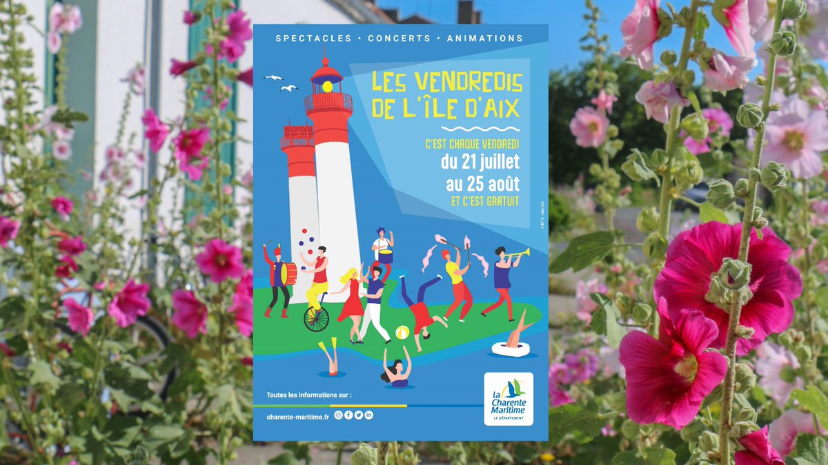 RochefortOcean's tweet photo. #MardiConseil 
#Spectacles de rue, #concert, #jeux en bois tous les #vendredis de l'été sur l'#Ile d'#Aix ! 🎶
Profitez des Vendredis de l'Ile d'aix ! 🌞

📷©J.Paulet © DEPT17 https://t.co/yBelwsgGLo