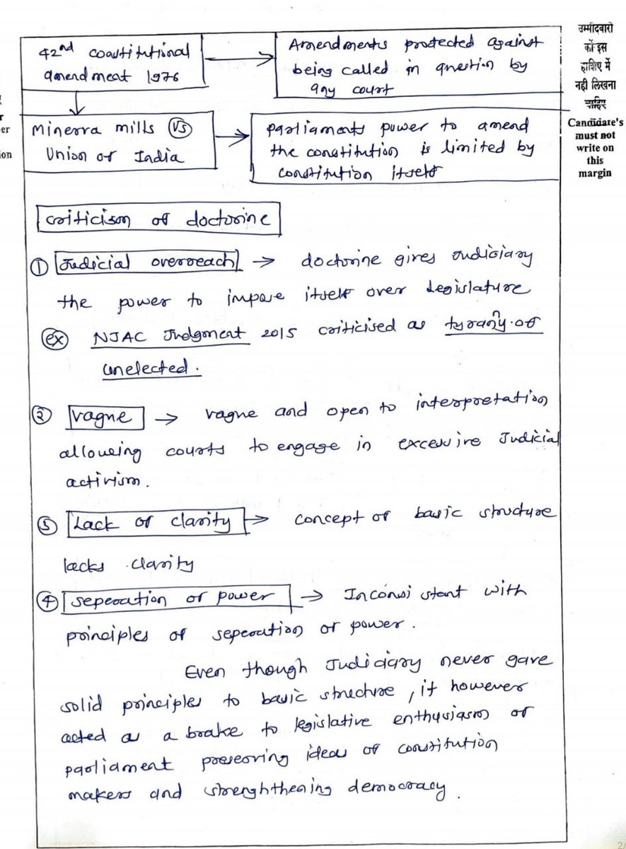 Today, one of the daily answer writing student wrote this answer.  The answer is so good that even I am confused, where to cut marks. 
Everyone must read this answer, if you want to learn structure and presentation.

#UPSCExam #upsc