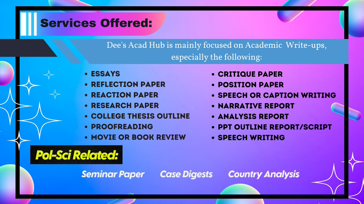 dee_acadhub's tweet photo. It's finally here!🤩

I'm thrilled to offer top-notch, pocket-friendly academic commissioned tasks for all your study needs. Take a look at the details below and don't forget to hit the follow button for even more exciting updates!💙

Let's start creating academic magic together! https://t.co/H4EVQ0JHyr