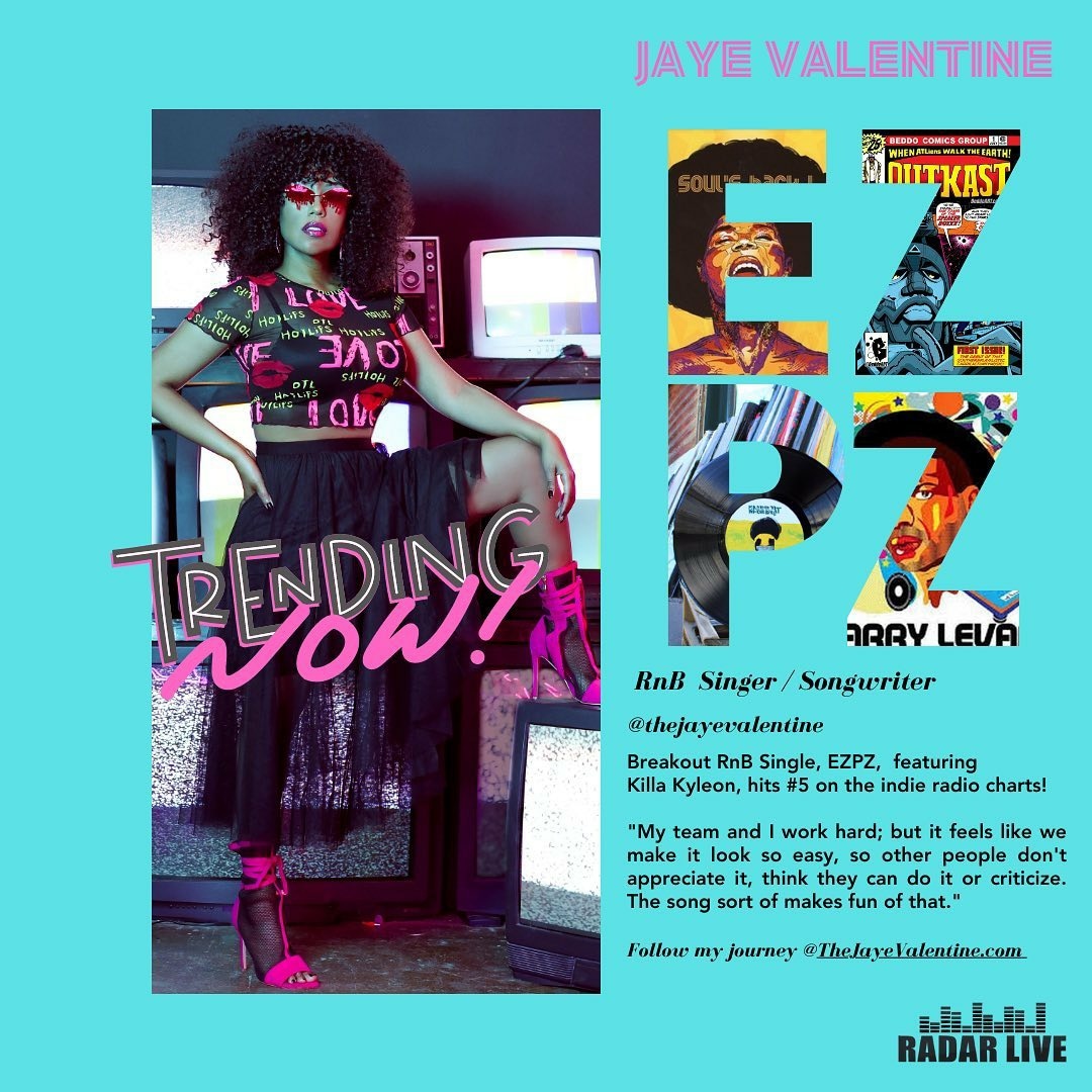 🚀🚀🚀 “EZPZ” #jayevalentine featuring #KillaKyleon is #5 on idie digital chart! #ZΣR⭕️IN #RadarLive