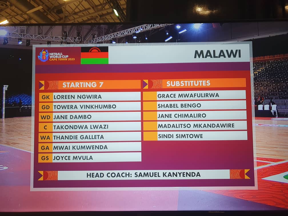 Final match day
2023 Vitality netball world cup
7th and 8th placed match
📷 Malawi 📷Tonga
📷Cape Town International Convention Center
📷 09:00 am
Vitality Netball World Cup Cape Town 2023
Netball Association of Malawi
#OurQueensOurPride
#Malawisport
#Letsplay
