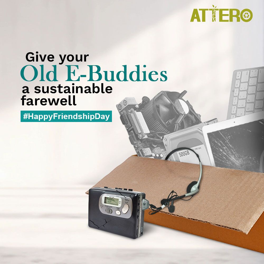 AtteroIndia's tweet photo. This friendship day, give your old electronic appliances an eco-friendly send-off through Attero's sustainable recycling. #HappyFriendshipDay
#Attero #AtteroRecycling #OldElectronics #OldBuddies #EWaste #EPR #RecycleTogether #RecyclingSolutions #FriendshipDay2023 https://t.co/TR4wMZLXXt