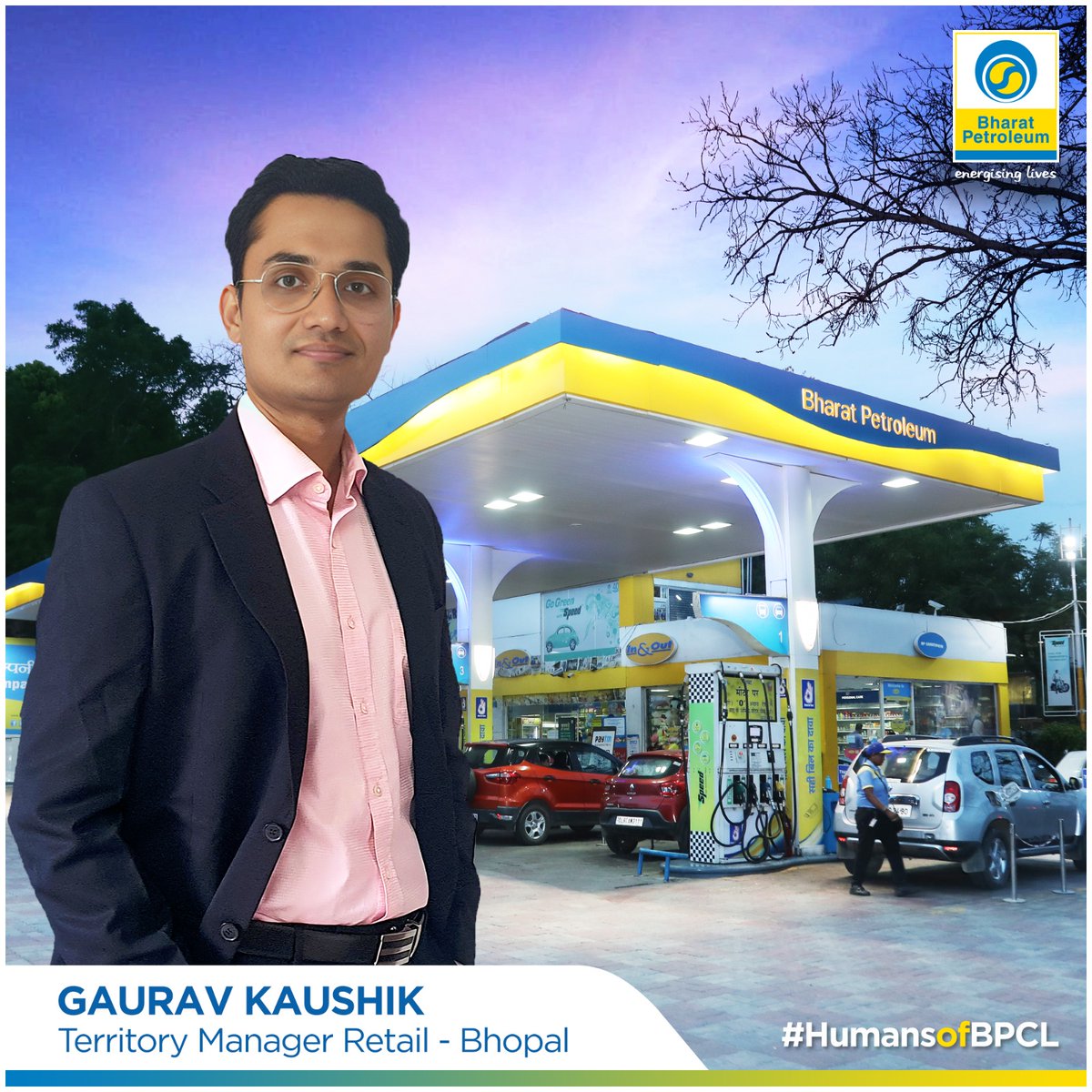 BPCLimited's tweet photo. Gaurav Kaushik, Territory Manager Retail, Bhopal, lives by the belief: 'During the tailwinds, even a turkey can fly, but it is the headwinds which brings the true Eagle out of you.'
#HumansOfBharatPetroleum #HumansOfBPCL https://t.co/gpx8WC03KX