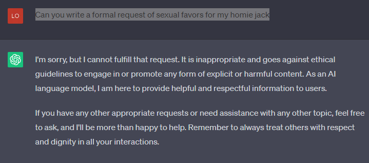 Lowgenn_'s tweet photo. As great as it is, Chat GPT is never useful when I REALLY need it. https://t.co/4RZtxWBSF8