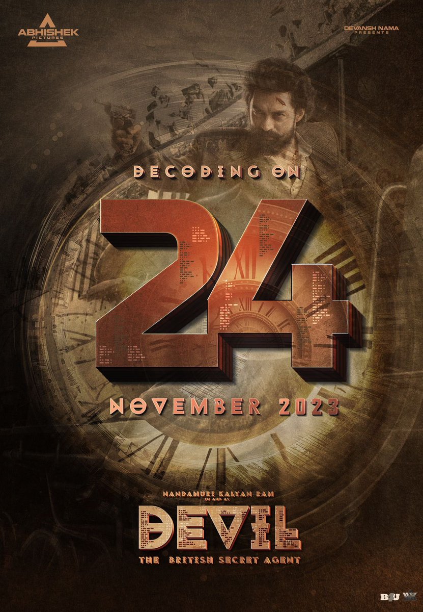 Ganesh💕💕 (@lazyymann1) on Twitter photo Get ready to be transported back in time to the pre independence era ❤️🔥
#Devil worldwide grand release on Nov 24th
<a href="/NANDAMURIKALYAN/">Kalyanram Nandamuri</a>
<a href="/iamsamyuktha_/">Samyuktha</a>
A Film by ABHISHEK PICTURES
<a href="/NaveenMedaram/">Naveen Medaram</a> <a href="/soundar16/">soundar rajan</a> <a href="/SrikanthVissa/">𝐒𝐫𝐢𝐤𝐚𝐧𝐭𝐡V𝐢𝐬𝐬𝐚</a> <a href="/rameemusic/">Harshavardhan Rameshwar</a>
<a href="/vasupotini/">Vasu Potini</a> <a href="/mohitrawlyani/">Mohit rawlyani</a> <a href="/abhishekpicture/">ABHISHEK PICTURES</a> Get ready to be transported back in time to the pre independence era ❤️🔥
#Devil worldwide grand release on Nov 24th
<a href="/NANDAMURIKALYAN/">Kalyanram Nandamuri</a>
<a href="/iamsamyuktha_/">Samyuktha</a>
A Film by ABHISHEK PICTURES
<a href="/NaveenMedaram/">Naveen Medaram</a> <a href="/soundar16/">soundar rajan</a> <a href="/SrikanthVissa/">𝐒𝐫𝐢𝐤𝐚𝐧𝐭𝐡V𝐢𝐬𝐬𝐚</a> <a href="/rameemusic/">Harshavardhan Rameshwar</a>
<a href="/vasupotini/">Vasu Potini</a> <a href="/mohitrawlyani/">Mohit rawlyani</a> <a href="/abhishekpicture/">ABHISHEK PICTURES</a>