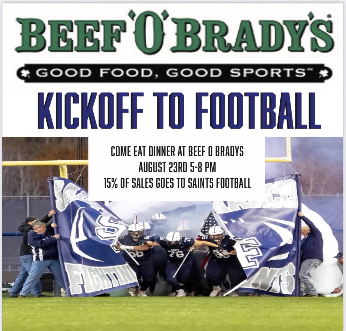 Harju1's tweet photo. Who’s ready for some Saints football??  Come help us kick off a new amazing season!!! #gosaints ❤️🏈😊 https://t.co/3eDzV1R5H9