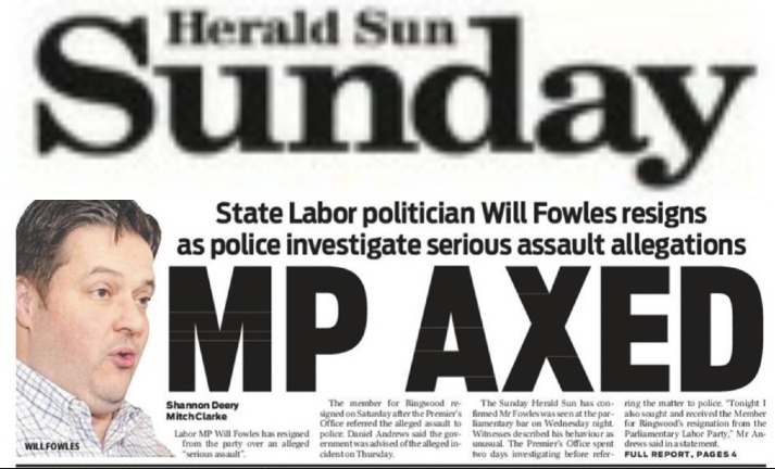 Clear #springst lead story: Vic Lib MP Renee Heath & powerbroker father Brian at Warrandyte byelection campaign launch for *far-right Freedom Party candidate*. Takeover of Libs/nats/others ongoing.  

Does @theheraldsun put in on p1? No, they found something to bludgeon Labor: