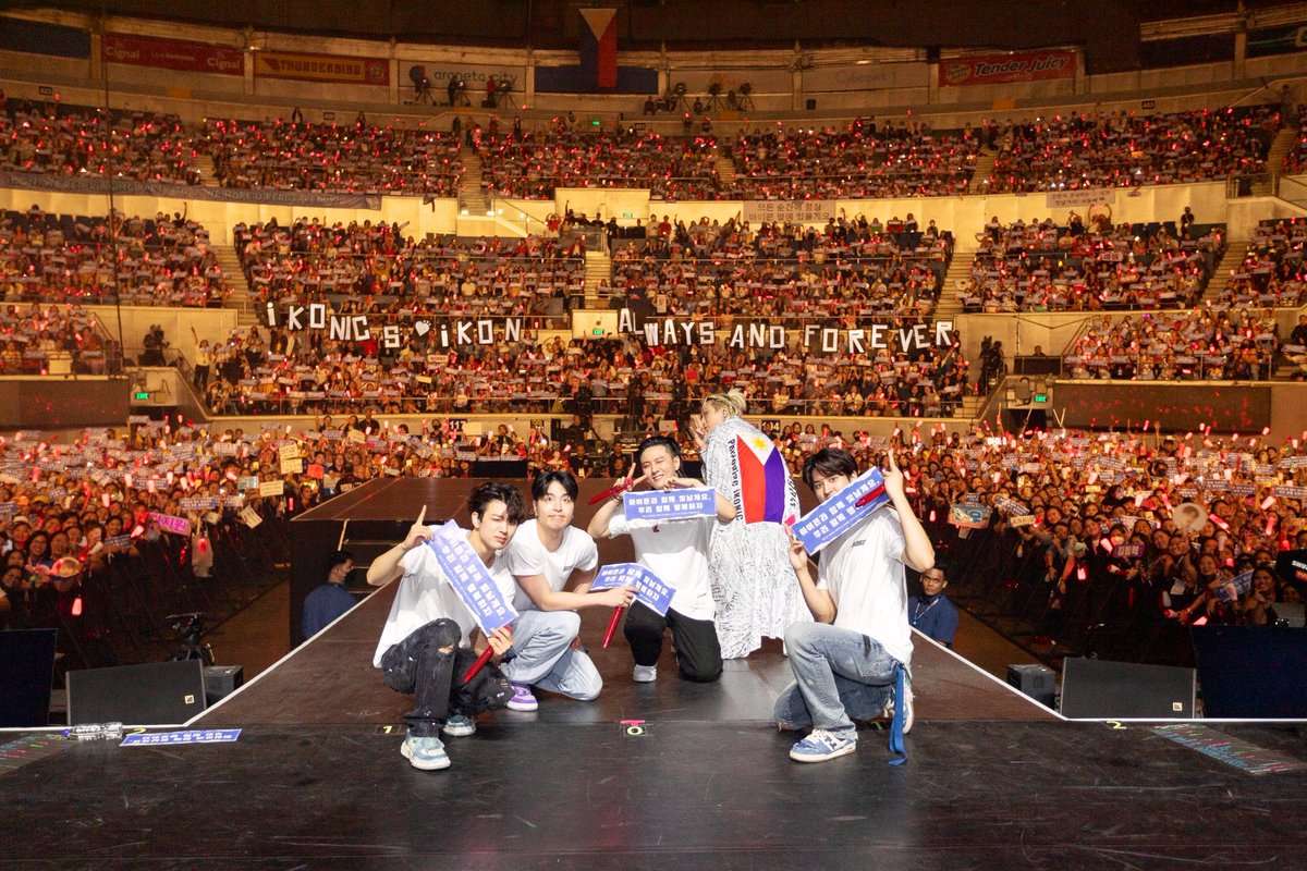 ACTJISUS's tweet photo. 2018 was a dream come true. everything was planned to be perfect — sold out show, solid surprises, crazy crowd.

2022 was an assurance — sweet yet powerful reunion.

But #iKONinMANILA2023 was us FALLING IN LOVE WITH E/O again — no expectations, no heavy heart just pure HAPPINESS. https://t.co/26BISEUvJW