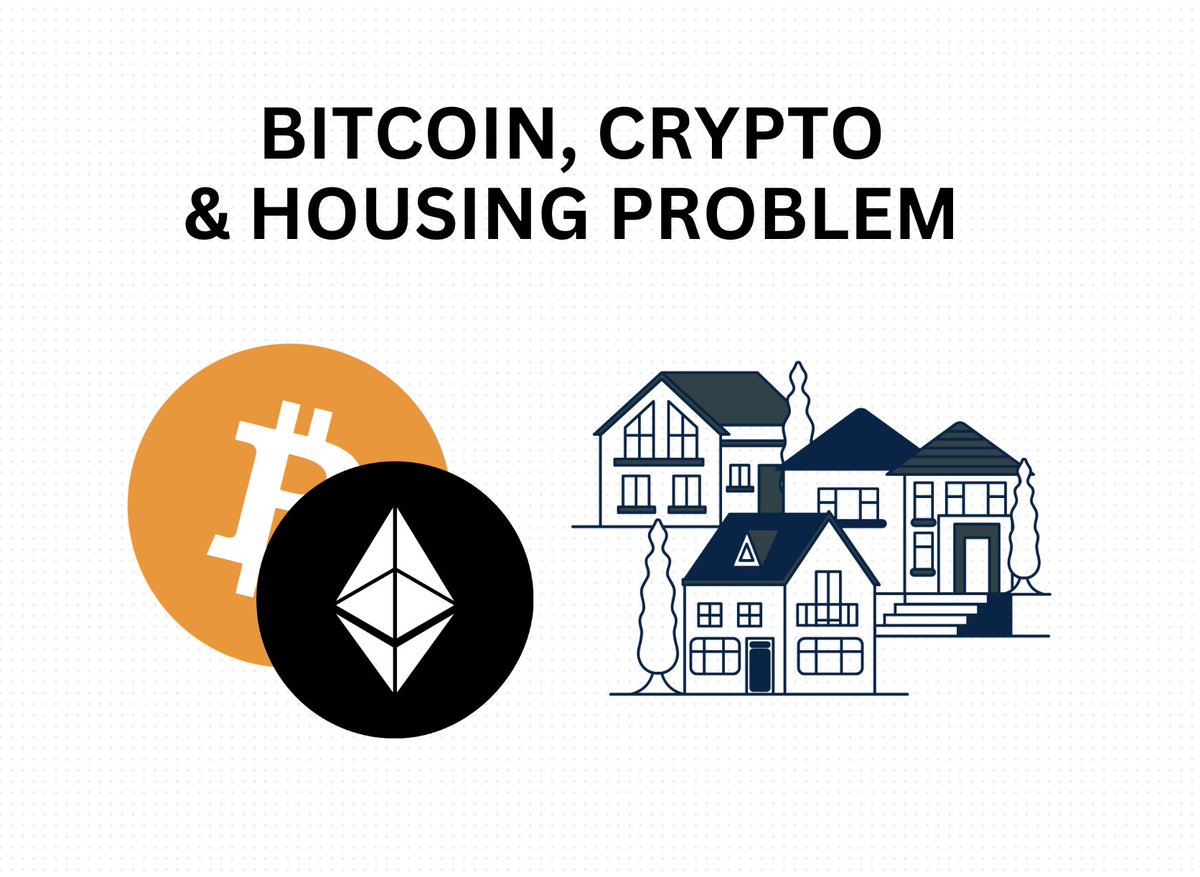 Bitcoin &amp; Crypto adalah solusi dari harga rumah yang makin mahal? Kok bisa? 👇 
Sebuah 🧵(1)