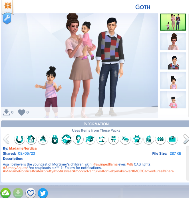 Madamenordica's tweet photo. Found #mortimergoth 's grandson in game https://t.co/os60b3eOGC