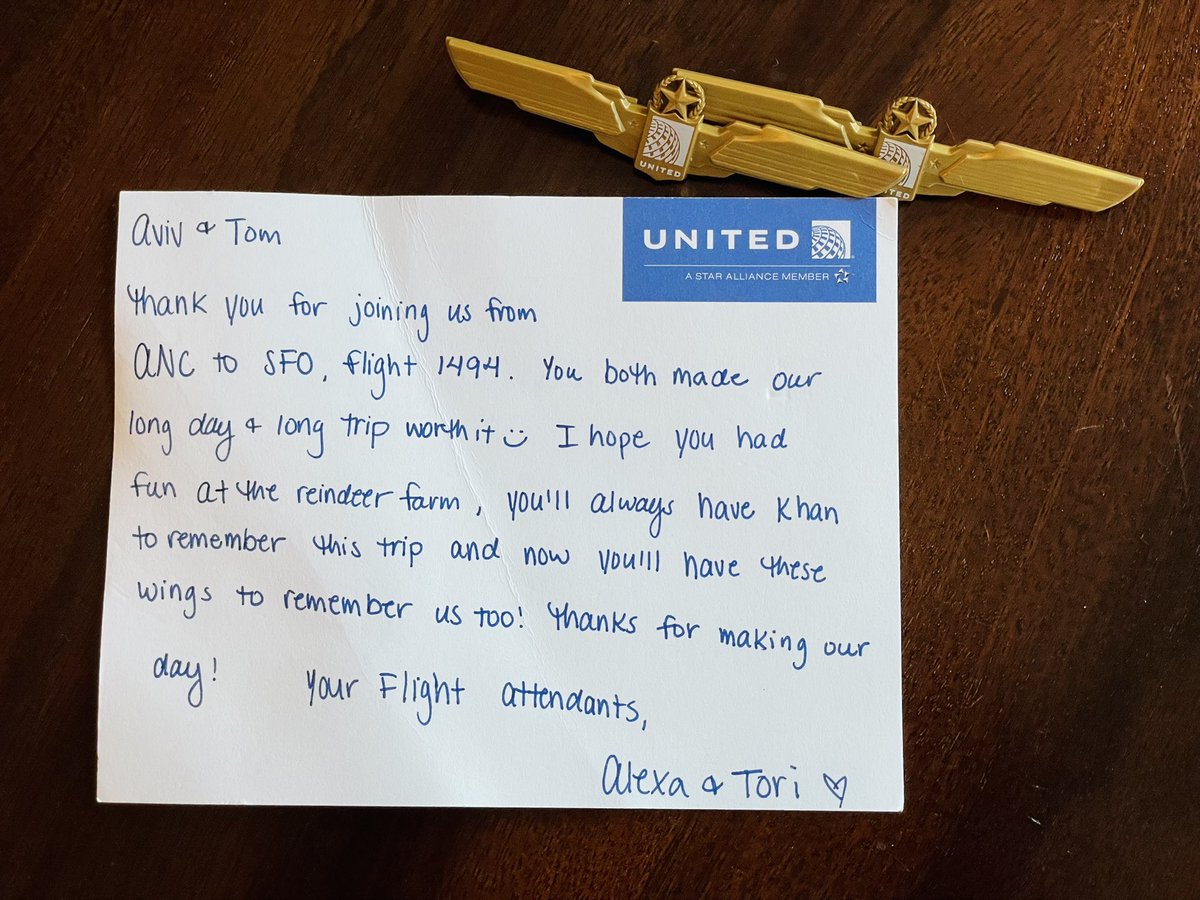 Hey <a href="/united/">United Airlines</a>, please say thank you on our behalf to Alexa &amp; Tori. They were awesome ❤️