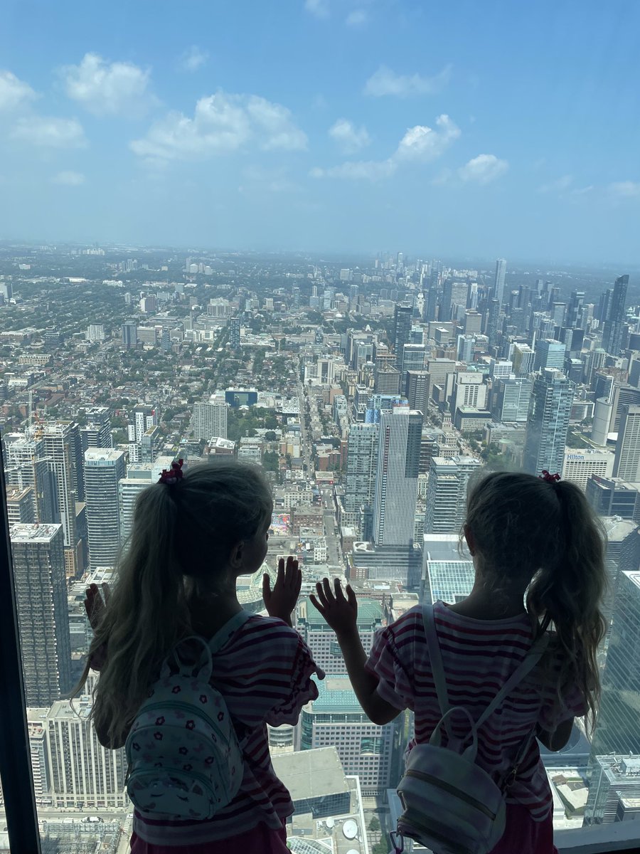 glenduerr's tweet photo. From a few days ago: Wonderful family time spent looking at the spectacular views of Toronto from the CN Tower #duerr5 https://t.co/0ggv98cWta
