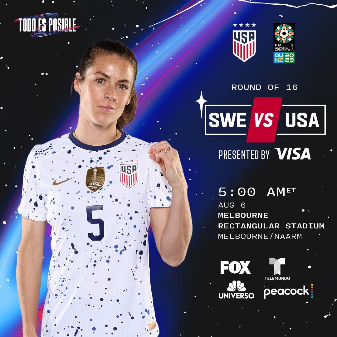 Sweden 🇸🇪 vs 🇺🇸 USA

Round of 16 matchup a few hours away! 🔥 

August 6 at 2am AZ time