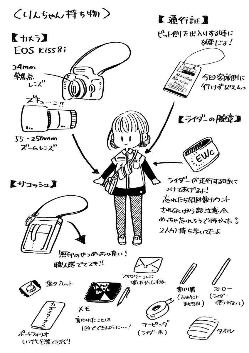 無事に #8耐 スタートしましたね✨
ライダーサポートりんちゃんのルーティンや持ち物はこちら!(去年の)
今は無事に帰ってくるのを待ってます✨ 