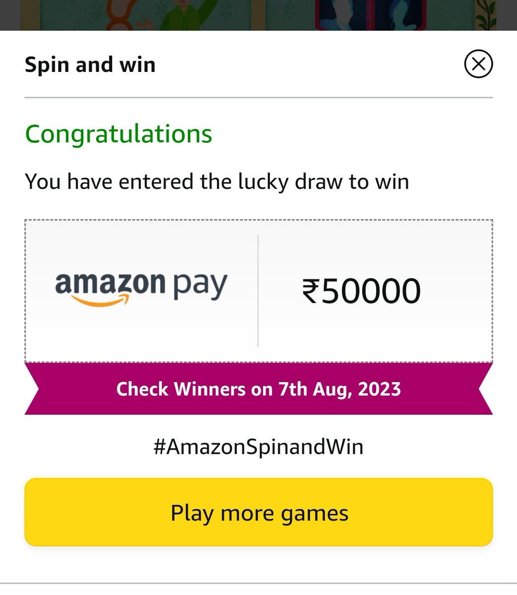 FromSainis's tweet photo. #AmazonSpinandWin @amazonIn @AmazonIndia https://t.co/CILIgGWoEk