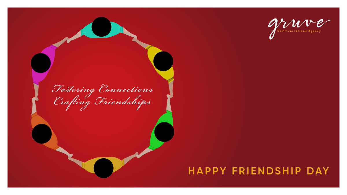 GruveGlobal's tweet photo. Happy Friendship Day!

#friendshipday2023 #gruve #gruvesocial #gruvecommunications #gruvedigital #socialmedia #art #communication https://t.co/1MOWCLxiy2