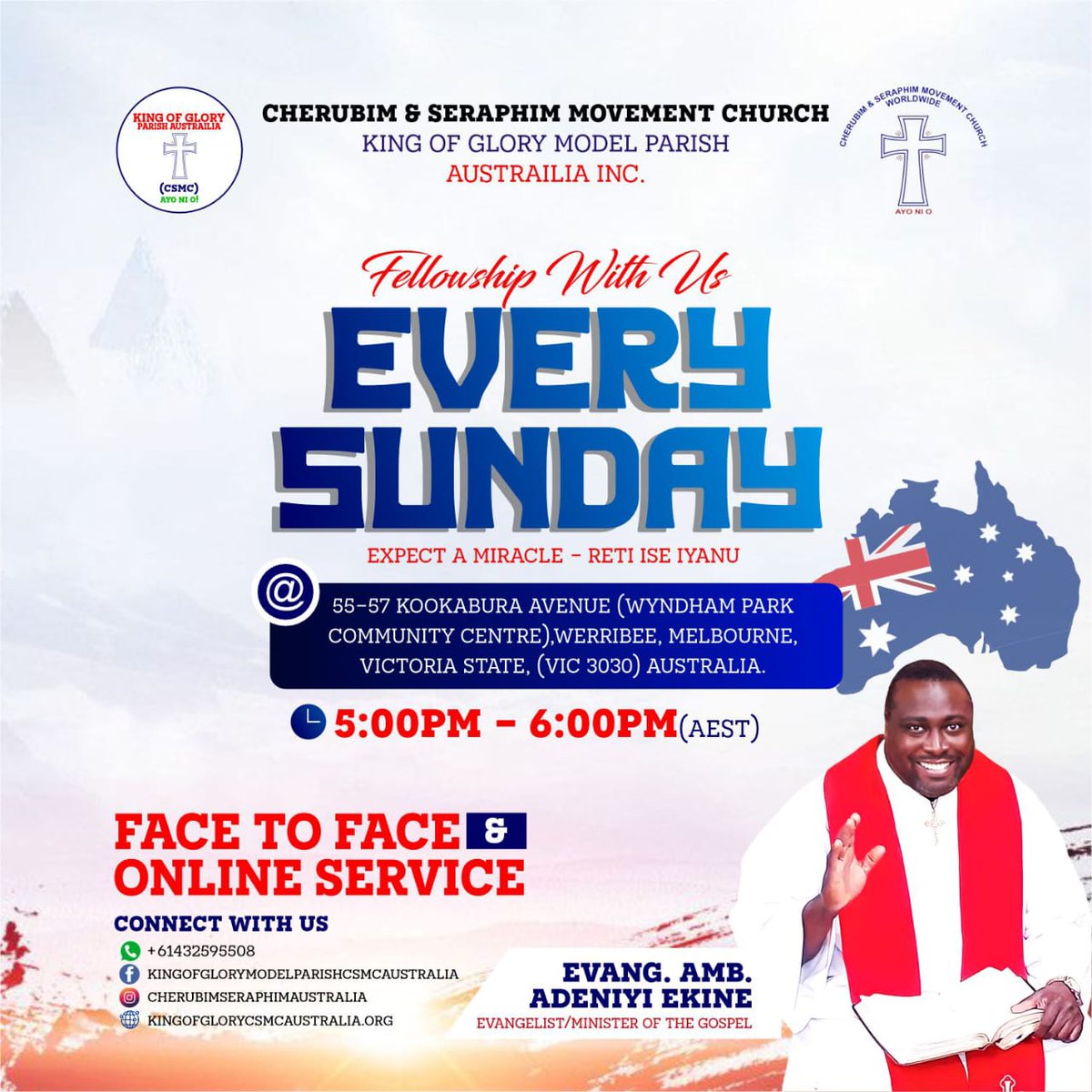 csmcaustralia's tweet photo. ANNOUCEMENT: Calvary Greetings, Pls. note that today's Sunday Service shall be online only (Not Face to Face) virtually via the following links:   https://t.co/wRPzustvvj OR https://t.co/meVcotum5d OR https://t.co/a76jajtG8u AND https://t.co/VoiAj4YHOu  Time: 5PM - 6PM AEST https://t.co/EfoRYOluTQ