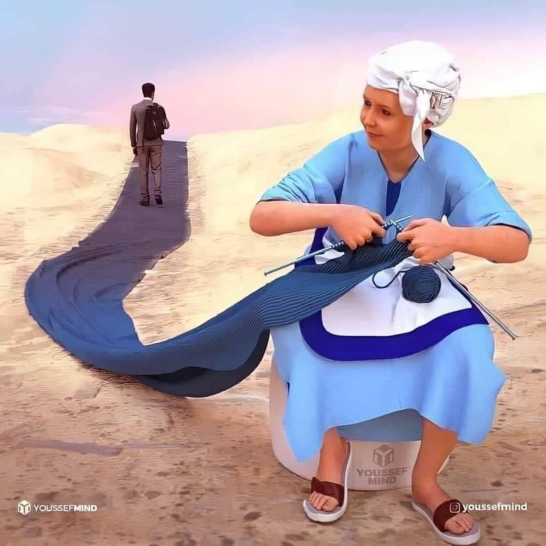 صورة بعنوان "لولا أمي، ما اكملتُ الطريق." ❤️