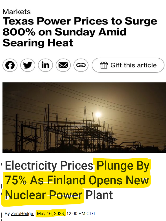 Maybe Texas should be building some nuclear power plants to provide more stable baseload energy to their electric grid?