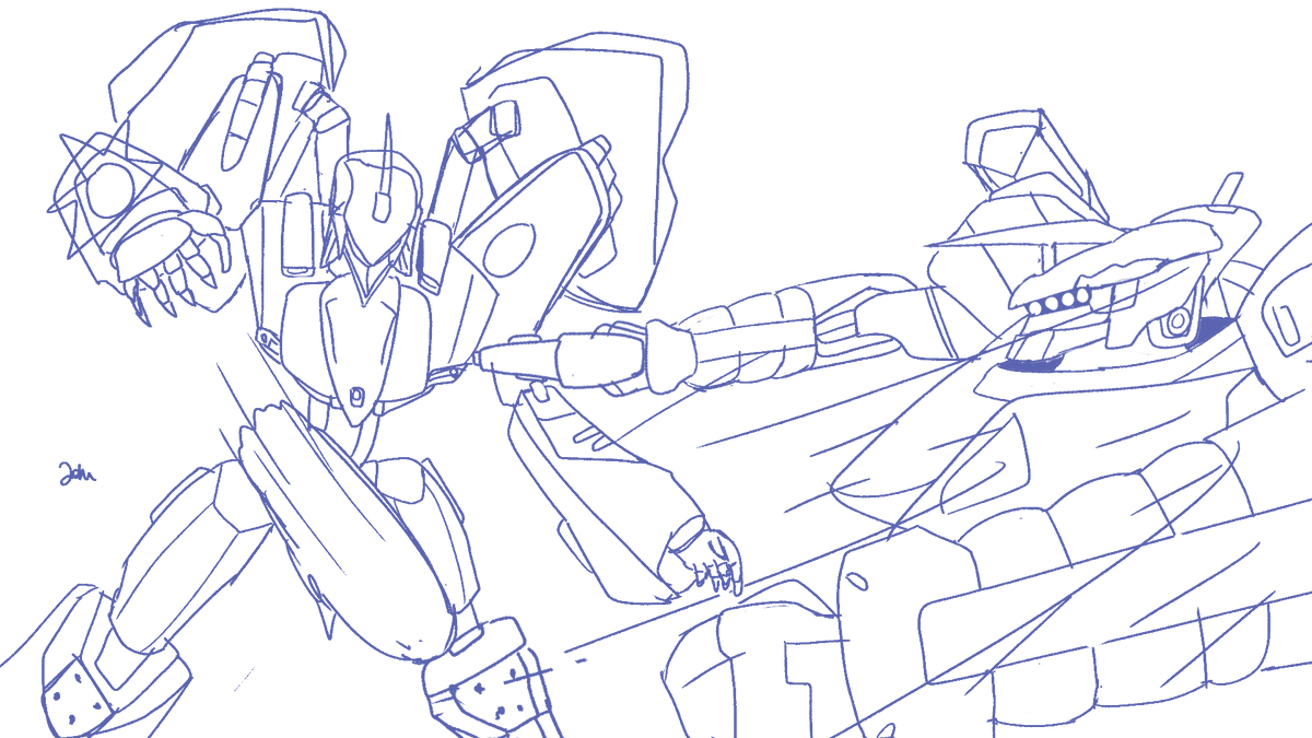 JoHuProd's tweet photo. Excited for Armored Core 6. Quick WIP of Nine ball Seraph and White Glint #AC6 https://t.co/JeRydm4rZ9