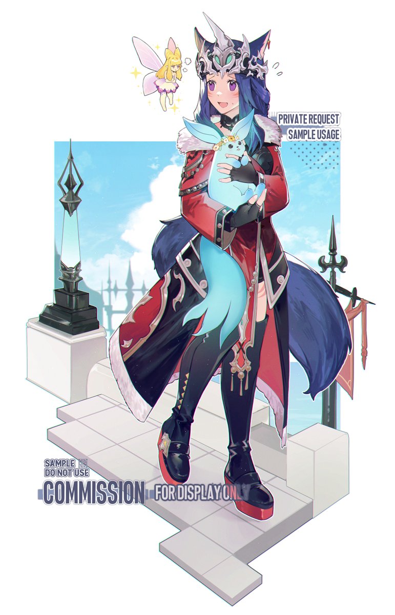 「Commission for Arreis | Thank you so muc」|RireNe 💙💜COMM OPEN!のイラスト