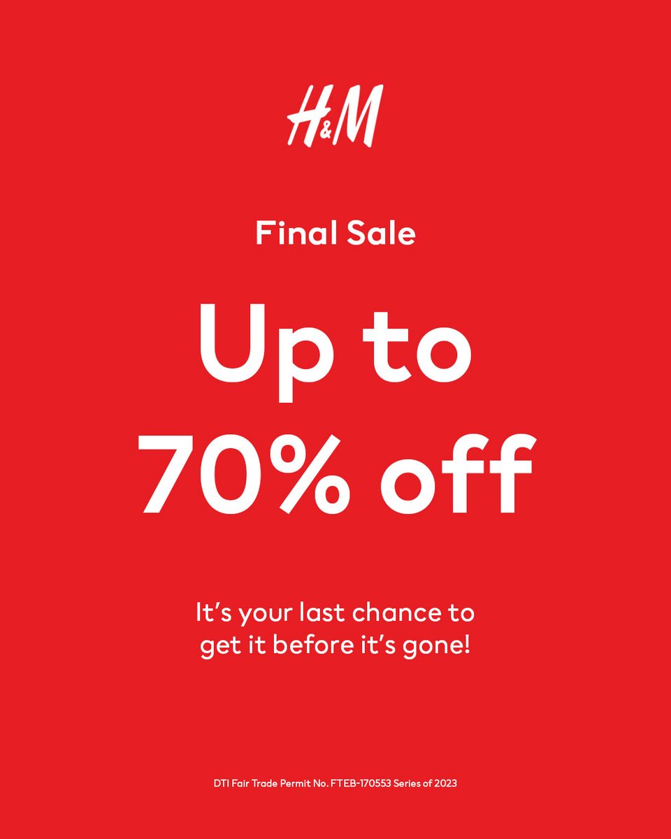 hmphilippines's tweet photo. These styles are timeless, but the sale is not! ⏰ Last day to get 70% off #HMSale 

Shop now and save https://t.co/75TvdtIBAl https://t.co/SGRx8RtO5c