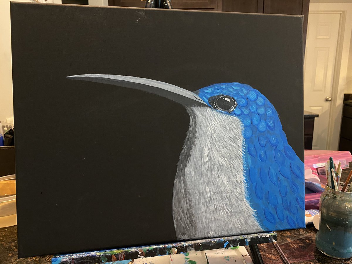 Mindiluwho's tweet photo. Just a little painting I did.
#artwork #HUMMINGBIRD #acrylicpainting #painting https://t.co/0BLfZf0LQ9