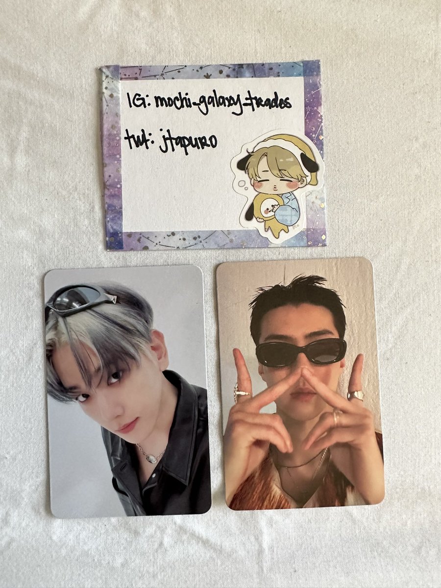 jtapuro's tweet photo. WTT: EXO exist ver X pc

Have: Baekhyun and Sehun
Want: Kyungsoo equivalent

🇺🇸USA only
DM or comment if interested ☺️

@exotradekpop #exotrade #exoexist https://t.co/VD6iNs0edQ