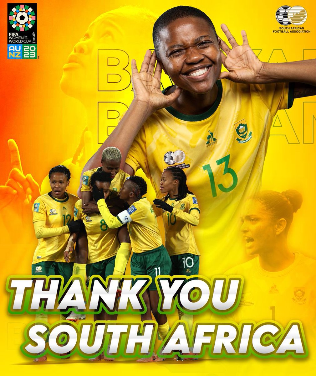 Mzansi Thank You for supporting Banyana Banyana💚💛🇿🇦 #BeyondGreatness #FIFAWWC