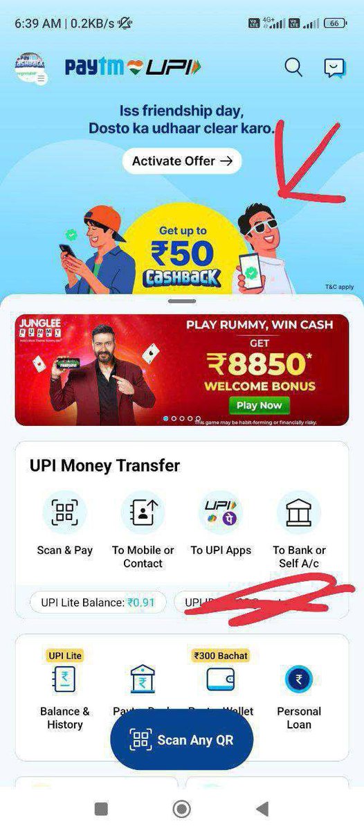 makemoney_404's tweet photo. Telegram:-https://t.co/f2MttriYov
Paytm Happy Friendship Day Offer
Available Only for today (6th August)  
>> Send min ₹50 to any friend using paytm UPI for 3 times and get a scratch card upto ₹50
👉 Scratch card 7th se 13th Aug ke bich milega. https://t.co/pxKb7NsNy0