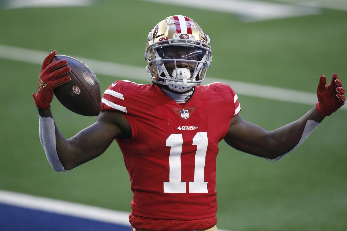 nflrums's tweet photo. San Francisco 49ers Brandon Aiyuk has been the star of camp for the 49ers. 

A big season on the brink for Aiyuk https://t.co/y0pihACjvO