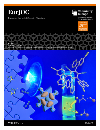 EurJOC's tweet photo. #OnTheCover Employing Click Chemistry to Expand the Scope of the Metal-Free Donor-Acceptor-Type Photocatalyst 4CzIPN by Juergen Seibel and co-workers @GroupSeibel https://t.co/PTfUOBC8Hv  https://t.co/4mzW8fscLF https://t.co/qrdPzqm0Tw