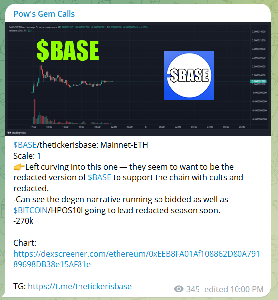 thetickerisbase's tweet photo. Huge callers on $BASE

Send it https://t.co/sB34QIgPiQ