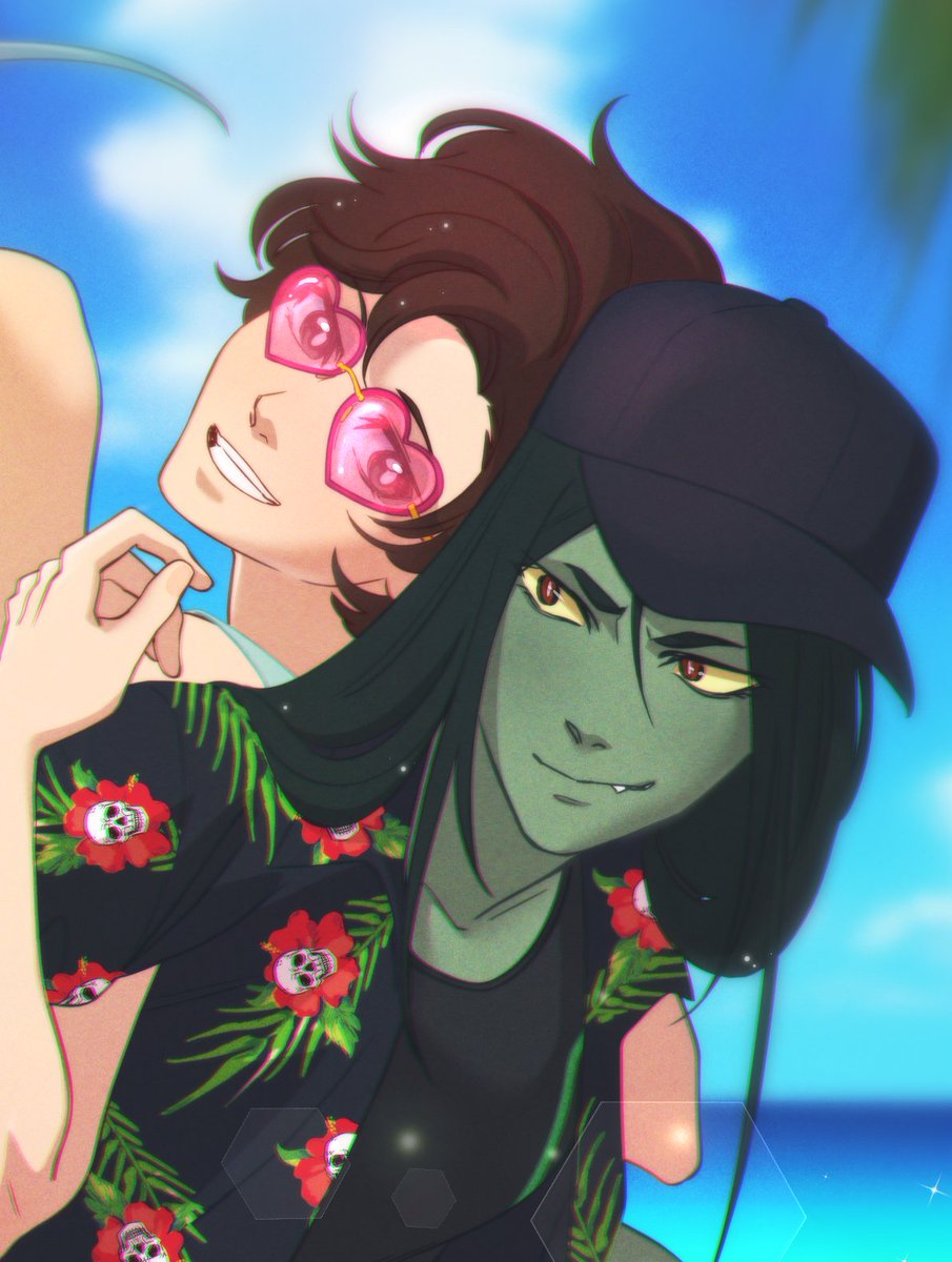 Tomorrow we're kicking off our ttrpg with a Beach Bash and I couldn't be more excited! #alphakingacademy
🦎 is @gatorgumz 

One day I'll stop drawing and coloring on SBPro (and wasting money on CSP if I only use it for effects and BGs 🤡)