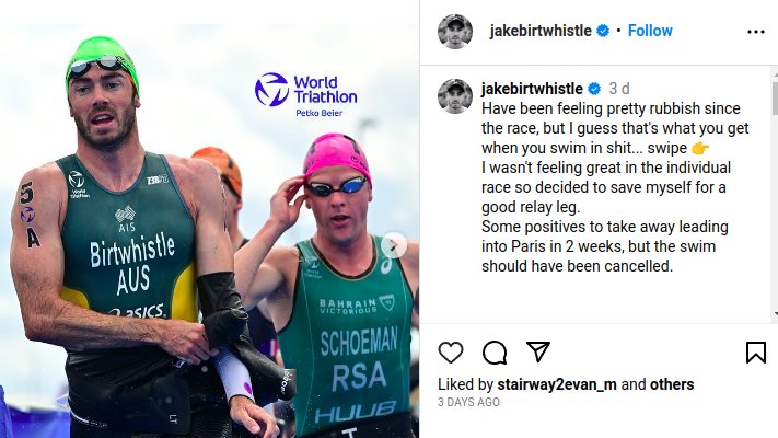 "Have been feeling pretty rubbish since the race, but I guess that's what you get when you swim in shit"

- Jacob Birtwhistle, Gold medal winning Australian triathlete

"57 swimmers get diarrhoea at world triathlon championship in Sunderland"

#StoolBritannia #TurdWorldCountry