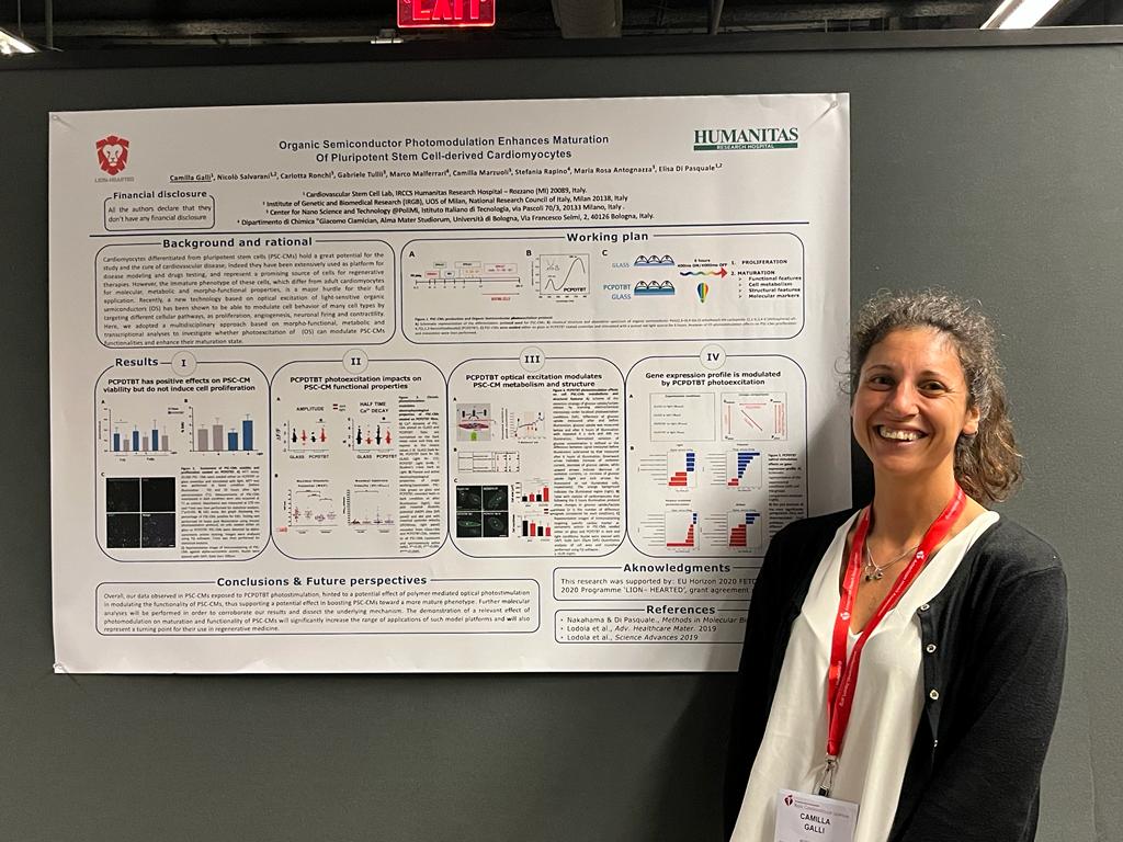Lion-Hearted (@eu_lionhearted) on Twitter photo Our <a href="/HUNIMED/">Humanitas University</a> Camilla Galli sharing her finding on the effects of #organic semiconductors photostimulation on PSC - #cardiomyocytes functionality and maturation at #BCVS23 in Boston! Our <a href="/HUNIMED/">Humanitas University</a> Camilla Galli sharing her finding on the effects of #organic semiconductors photostimulation on PSC - #cardiomyocytes functionality and maturation at #BCVS23 in Boston!