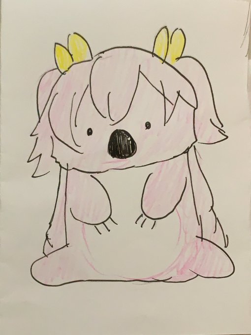 皿理満さん( )の描くコアラ愛莉ちゃんが可愛すぎて... 描いてしまったの図 コアラ愛莉ちゃん可愛すぎます!