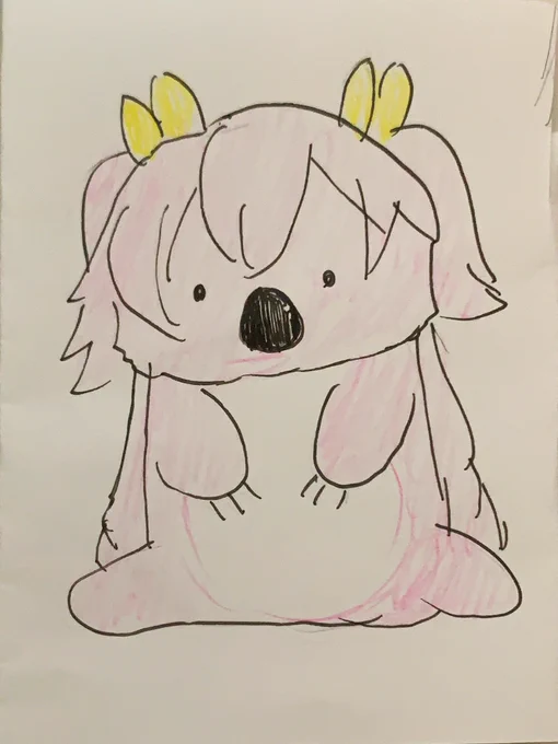 皿理満さん( )の描くコアラ愛莉ちゃんが可愛すぎて... 描いてしまったの図 コアラ愛莉ちゃん可愛すぎます!