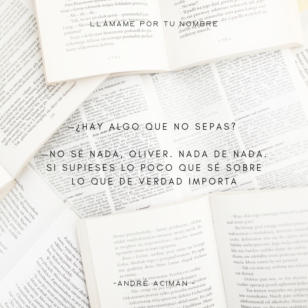 📚🌅

Llámame por tu nombre

 - André Aciman

Traducción: Guillermo Díaz Ceballos

@alfaguaraes 

#VivirLeyendo #VivirLeyendoEsMejor 
#LeerEsVivir #booklover
#literature #summer
#llamameportunombre