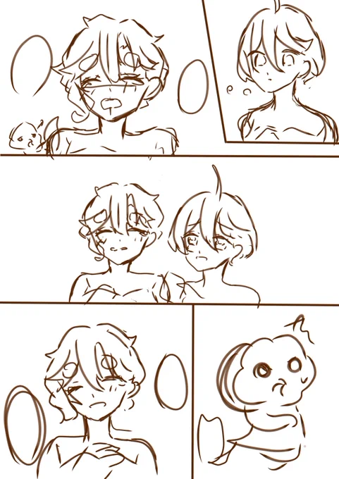 スレミオ漫画
←ラフ   完成→ 