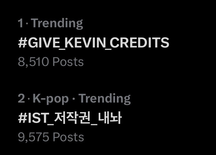 mooneybees's tweet photo. it’s working, deobis 🥹 trending #1 and 2 in south korea 🔥
#IST_저작권_내놔
#GIVE_KEVIN_CREDITS
let’s do what we can to protect our boyz’s rights! https://t.co/P2MghTFsRE